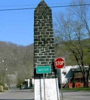 Our monument is in Baxter--right in the middle of traffic (such as it is).